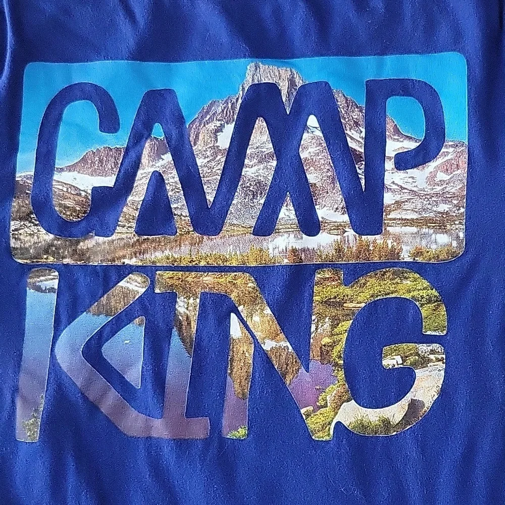 Gymboree Camp King Blue And Gray Long Sleeve Shirt Size 14